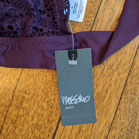 NWT Mossimo Purple Lace Bikini Swim Top - Picture 4 of 5